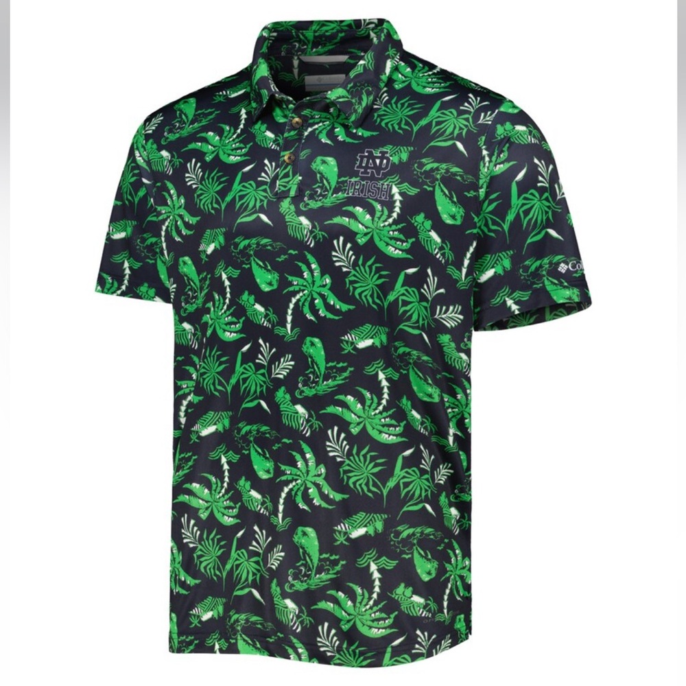 Columbia Navy Notre Dame Fighting Irish Super Terminal Tackle Omni-Shade Polo